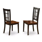 Ensemble table de salle à manger élégante pour 2 personnes - Table de cuisine avec chaises, bois dur asiatique, conception à abattants, gain de place