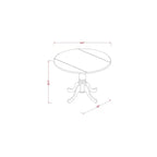 Ensemble table de salle à manger élégante pour 2 personnes - Table de cuisine avec chaises, bois dur asiatique, conception à abattants, gain de place
