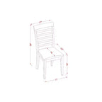 Table à manger HomeStock ronde 5 pièces en bois massif finition acajou avec 4 chaises