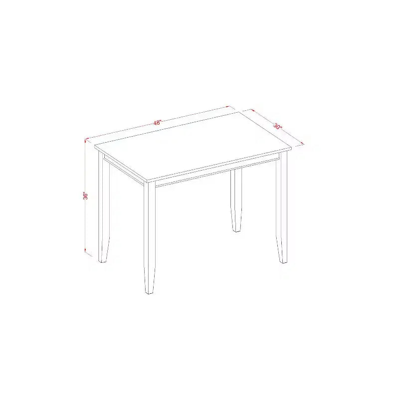 Table de salle à manger hauteur comptoir avec chaises - Ensemble de salle à manger moderne de style pub - Fini acajou - Ensemble de 5 pièces
