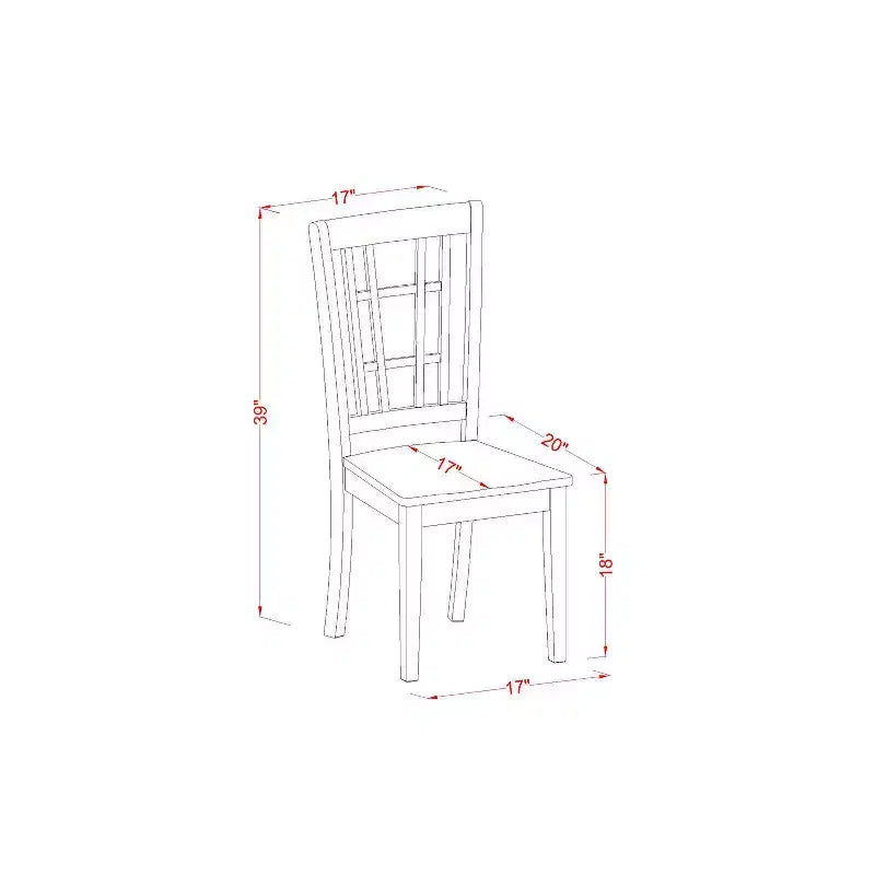 Ensemble de salle à manger 3 pièces HomeStock avec table ronde à plateau en bois massif finition cerisier et couleur crème