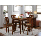 Ensemble repas hauteur comptoir - Table et 4 chaises - Style moderne pour cuisine - Table carrée 36x36 pouces