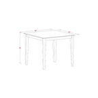 Ensemble repas hauteur comptoir - Table et 4 chaises - Style moderne pour cuisine - Table carrée 36x36 pouces