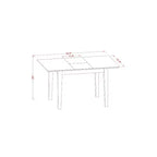 Ensemble de salle à manger rectangulaire - Table 3 pièces avec rallonge papillon et 2 chaises Parsons - Similicuir marron