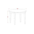 Ensemble Table de Cuisine 3 pièces Table Ronde et Chaises Lin Blanc Home Stock