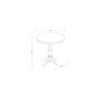 Ensemble de cuisine pour dînette - Table et chaises 3 pièces - Table ronde à pied central - Finition acajou foncé
