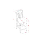 Ensemble de cuisine pour dînette - Table et chaises 3 pièces - Table ronde à pied central - Finition acajou foncé