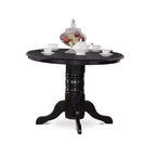 HomeStock 3-Pc Black Finish Solid Wood Top - Dining Room Set - Seats 4