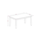 Ensemble de salle à manger moderne 7 pièces - Table de cuisine et 6 chaises - Ensemble de salle à manger rectangulaire - Finition noire