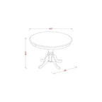 Ensemble de salle à manger table ronde 3 pièces 42 po avec 2 chaises Parsons - Similicuir brun