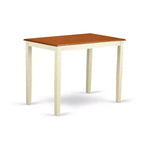 HomeStock 5-Pc Buttermilk and Cherry Solid Wood Top - Dining Room Set - Seats 4