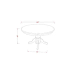 Ensemble de salle à manger 3 pièces Table ronde et 2 chaises Parsons - Ensemble table de cuisine 42 po - Pieds blancs lin, cuir PU Pond