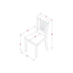 Table à manger HomeStock 7 pièces avec plateau en bois massif finition cerisier et crème, et 6 chaises