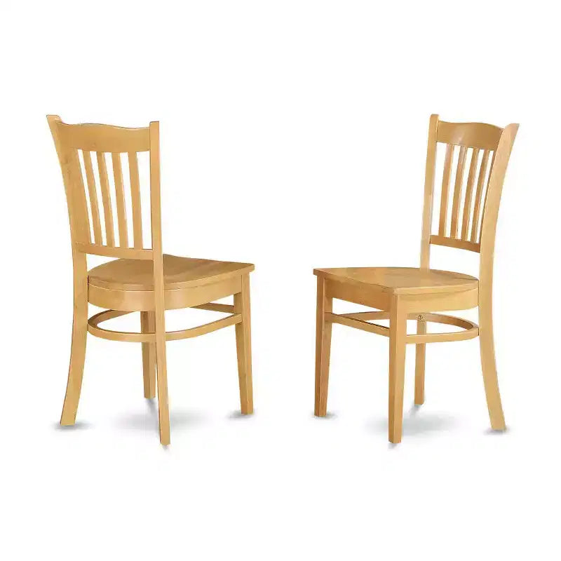 Ensemble de salle à manger 3 pièces HomeStock avec plateau en bois massif finition chêne brun naturel