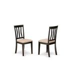Ensemble de salle à manger 5 pièces - Table et chaises de cuisine rétro - Table de salle à manger ronde pour 4 personnes - Finition cappuccino