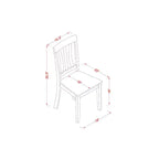 Ensemble de salle à manger 5 pièces - Table et chaises de cuisine rétro - Table de salle à manger ronde pour 4 personnes - Finition cappuccino