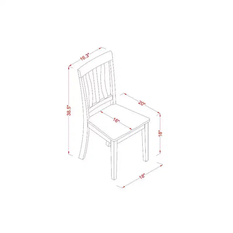 Ensemble de salle à manger 5 pièces - Table et chaises de cuisine rétro - Table de salle à manger ronde pour 4 personnes - Finition cappuccino