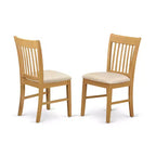 Ensemble de salle à manger carré - Table de cuisine de 36 pouces avec 2 chaises en lin - Finition chêne
