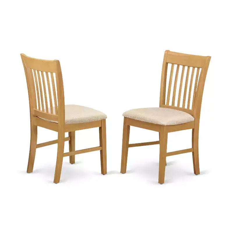 Ensemble de salle à manger carré - Table de cuisine de 36 pouces avec 2 chaises en lin - Finition chêne