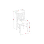 Ensemble de salle à manger carré - Table de cuisine de 36 pouces avec 2 chaises en lin - Finition chêne