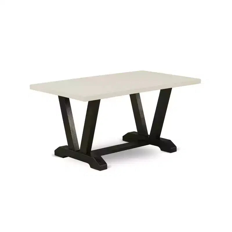 Table à manger HomeStock 3 pièces, plateau rectangulaire en bois massif finition chêne naturel avec 2 bancs