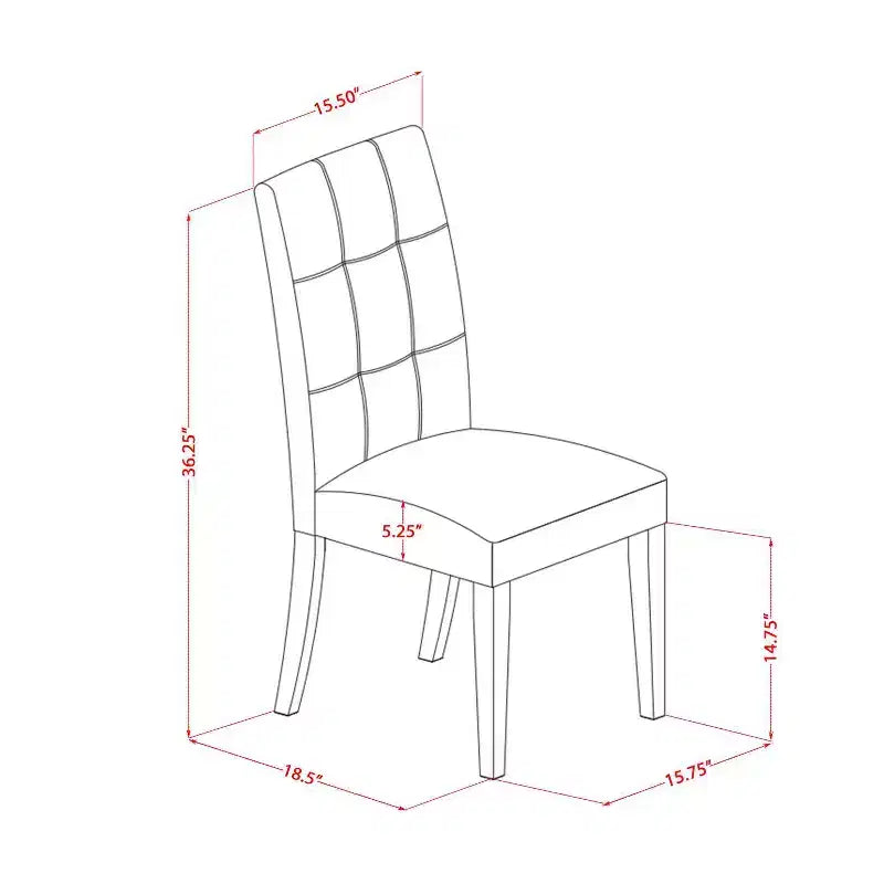 Ensemble de salle à manger 3 pièces HomeStock avec table ronde plateau bois massif finition blanc lin