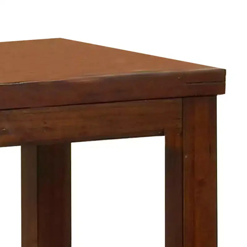 Guéridon Royal Hampton avec étagère inférieure ouverte, couleur cerise foncée