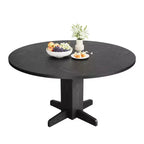 Table à manger ronde CuisinSmart pour 4 personnes, table à manger ronde de 119 cm, table de cuisine ronde de style ferme pour salle à manger et salon (table uniquement)
