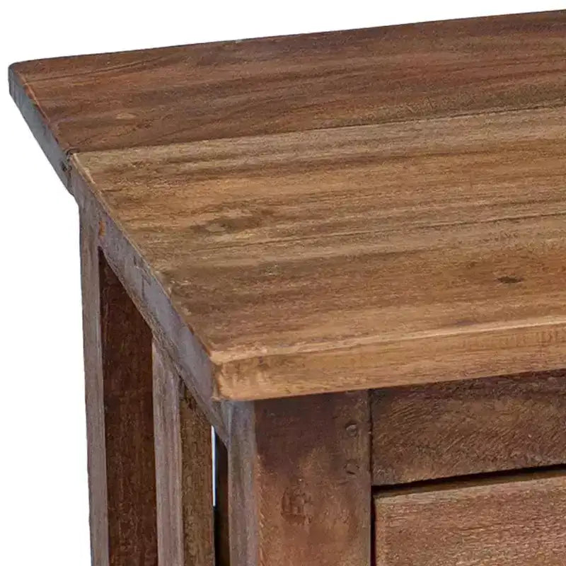 Table de chevet en bois d'acajou massif marron 40x30x51 cm