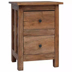 Table de chevet en bois d'acajou massif marron 40x30x51 cm