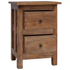 Table de chevet en bois d'acajou massif marron 40x30x51 cm