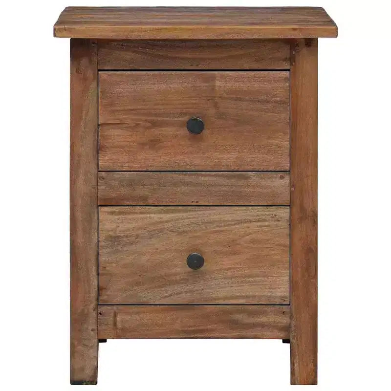 Table de chevet en bois d'acajou massif marron 40x30x51 cm