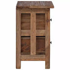 Table de chevet en bois d'acajou massif marron 40x30x51 cm