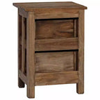 Table de chevet en bois d'acajou massif marron 40x30x51 cm