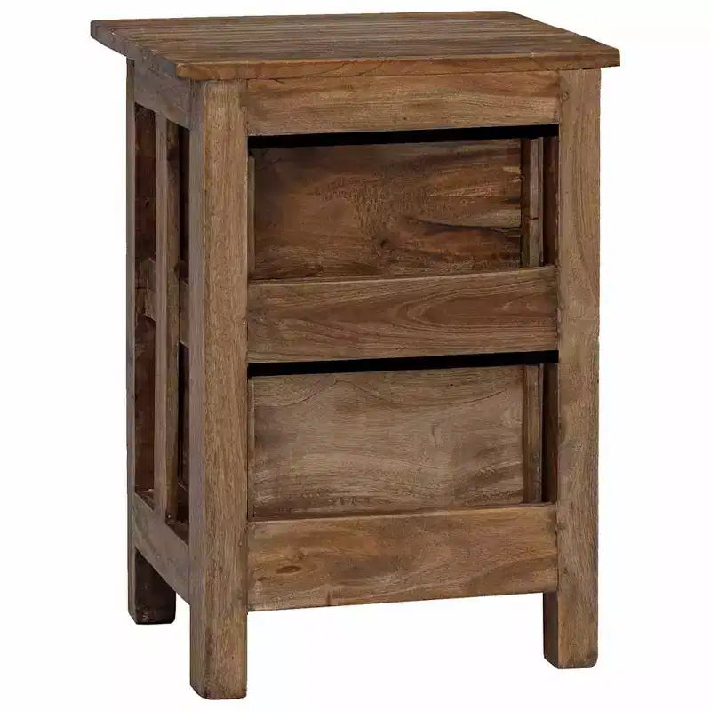 Table de chevet en bois d'acajou massif marron 40x30x51 cm