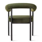 Lot de 4 Chaises de Salle à Manger en Velours Rembourré avec Accoudoirs, Chaises de Cuisine Modernes à Dossier Courbé, Fauteuil de Salle à Manger - Panipeachy
