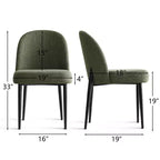 Lot de 6 chaises de salle à manger rembourrées en tissu mélangé lin avec pieds en métal, chaises d'appoint modernes sans accoudoirs pour salle à manger - Panipeachy