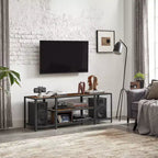 Meuble TV pour Téléviseurs, Meuble de Rangement, Console TV Industrielle Turquoise