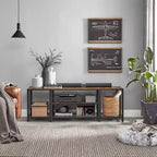 Meuble TV pour Téléviseurs, Meuble de Rangement, Console TV Industrielle Turquoise