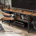 Meuble TV pour Téléviseurs, Meuble de Rangement, Console TV Industrielle Turquoise