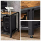 Meuble TV pour Téléviseurs, Meuble de Rangement, Console TV Industrielle Turquoise