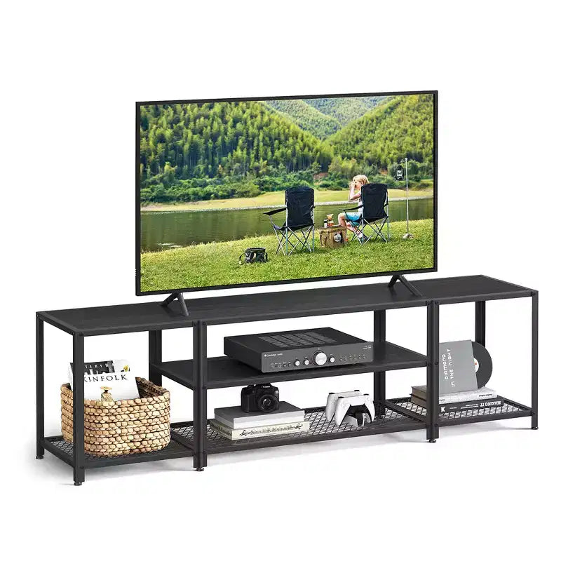 Meuble TV pour Téléviseurs, Meuble de Rangement, Console TV Industrielle Turquoise
