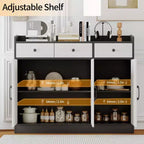 Bahut moderne COZONY avec étagères réglables, buffet de rangement avec tiroirs pour salon, salle à manger, entrée