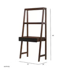 GDFStudio Lindsey Bureau échelle moderne de 68 po avec étagères