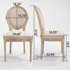 Lot de 2 chaises de salle à manger en bois avec dossier, chaises classiques sans accoudoirs rembourrées pour cuisine ou salle à manger-Panipeachy