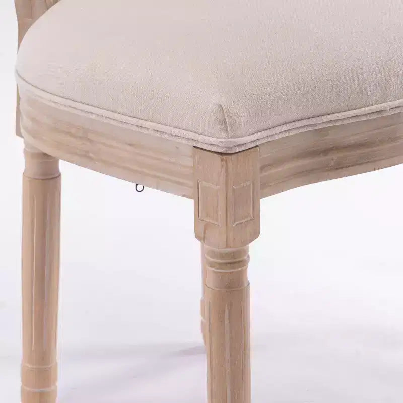 Lot de 2 chaises de salle à manger en bois avec dossier, chaises classiques sans accoudoirs rembourrées pour cuisine ou salle à manger-Panipeachy