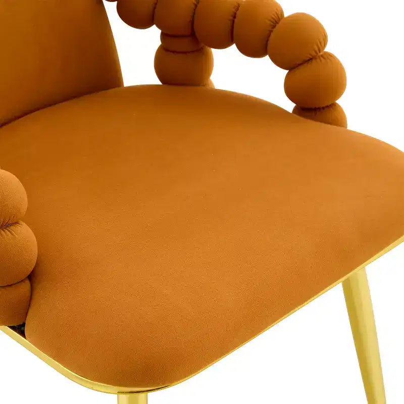 Lot de 2 Chaises de Salle à Manger Modernes en Velours avec Pieds en Métal, Chaises d'Appoint Rembourrées pour Cuisine, Salle à Manger ou Salons-Panipeachy