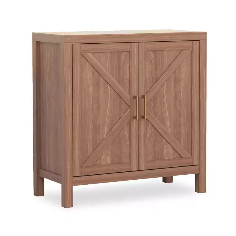 Buffet de cuisine rustique avec étagères réglables, Meuble console de bar à café, Armoire de rangement pour cuisine et salle à manger (H 90,1 cm x L 76,2 cm x P 35,5 cm)