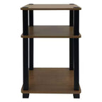 Table d'appoint à 3 étagères Redmon, meuble de rangement autoportant, grain de bois de chêne