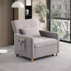 Fauteuil convertible moderne Okak avec lit gigogne, fauteuil rembourré pour salon, chambre, bureau